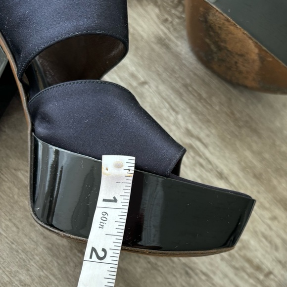 MARNI Platform Heels Satin Black Blue Size 39 Ready To Wear Spring 2008 - Picture 11 of 13